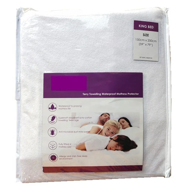 UK-MARKET-Waterproof-Bed-Sheet-100-Polyester-Terry-Mattress-Protector-Mattress-Cover