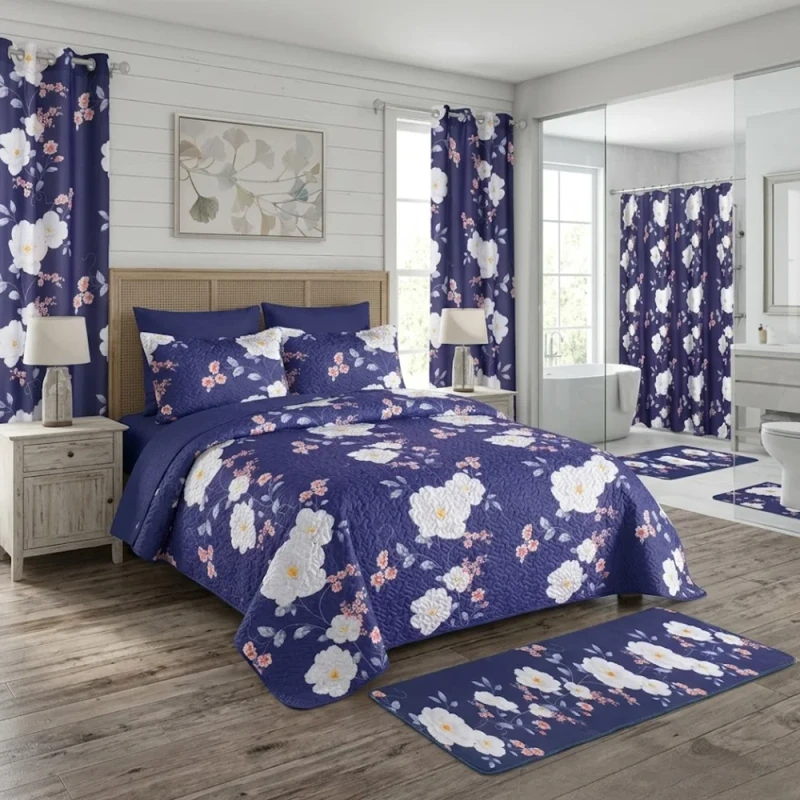 US-Local-Warehouse-24-Piece-Floral-Printed-Quilt-Bedspread-Set-All-Season-Comfort-Breathable-Home-Bedding-Decor-Soft-Lightweight