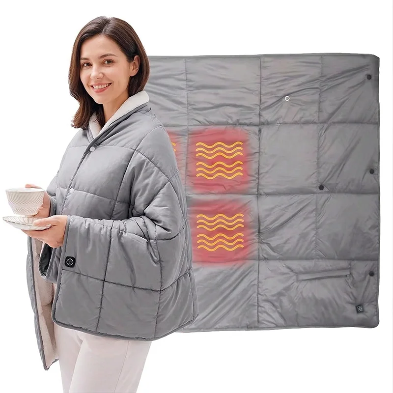 USB-Heated-Blanket-Throw-Wearable-Portable-Heating-Electric-Blanket-for-Adults-3-Levels-5-Heating-Zone-Shawl-for-Indoor-Outdoor