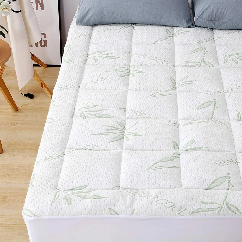 Ultra-Plush-Eco-Friendly-Queen-Hypoallergenic-Bamboo-Fitted-Mattress-Topper