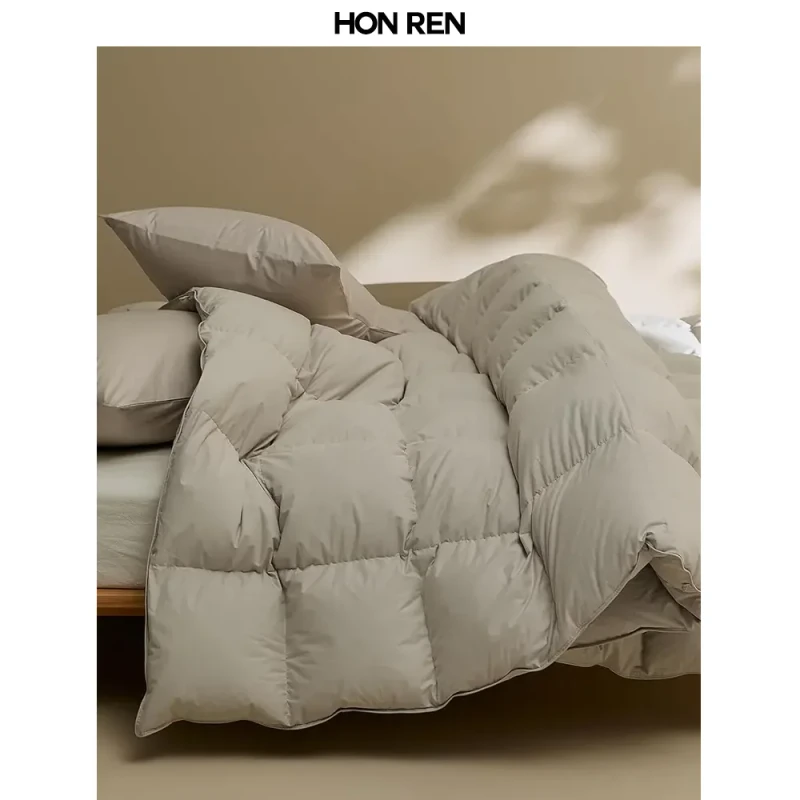 Ultra-Soft-Breathable-Feather-Down-Comforter-with-100-Cotton-Shell-Hotel-Bed-Comforter-Lightweight-Duvet-Insert-for-All-Seasons