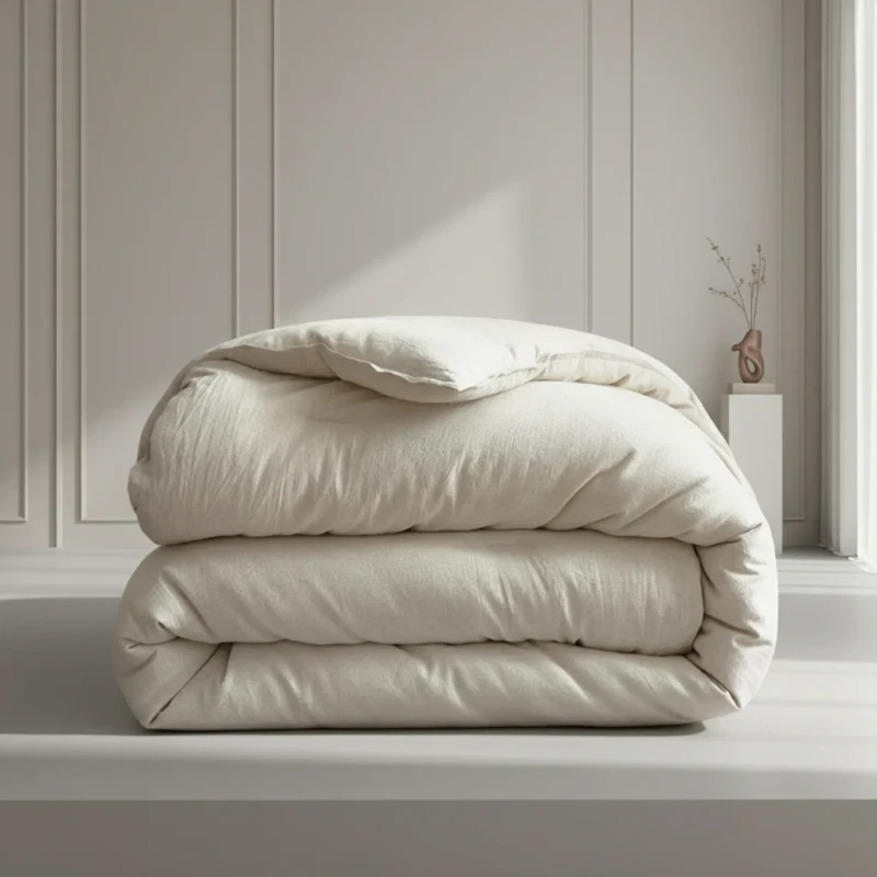 Ultra-Soft-Breathable-Hypoallergenic-Eco-Friendly-Quilt-Organic-Washed-Cotton-Linen-Home-Quilt