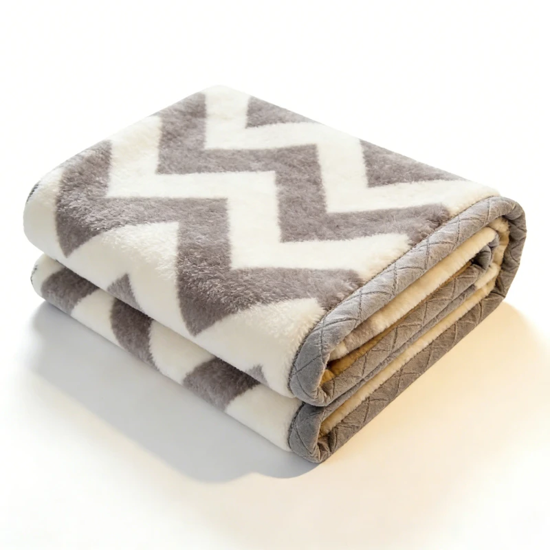 Ultra-Soft-Heavyweight-Plush-Raschel-Blanket-Warm-Cozy-Geometric-Digital-Print-Eco-Friendly-Polyester-Bed-Throw