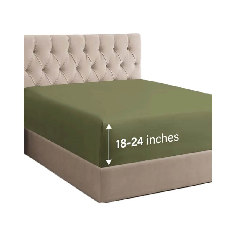Ultra-Soft-Wrinkle-Fade-Free-Extra-Deep-Queen-Single-Hotel-Luxury-Fitted-Sheet-for-18-24-Inch-Mattresses-Easy-Fit-Breathable