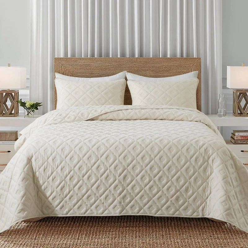 Ultrasonic-Quilting-Hotel-Bedspread-Bed-Coverlet-Reversible-Quilted-Bedspread-and-Coverlets