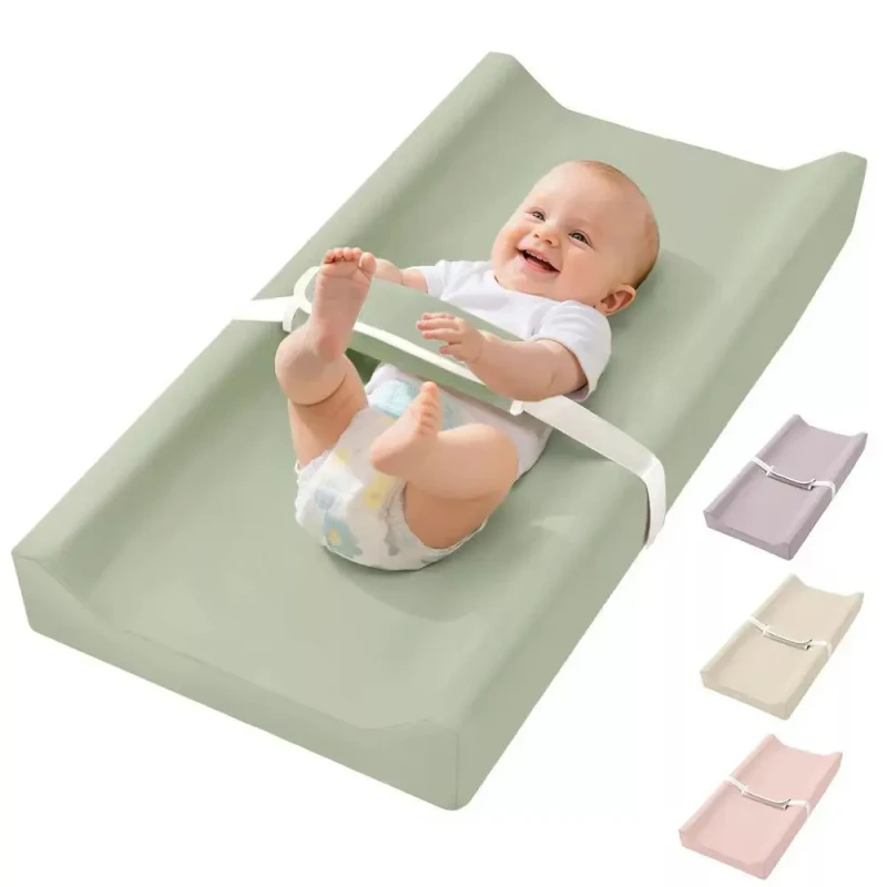 Vegan-Leather-Baby-Changing-Pad-Waterproof-and-Easy-to-Clean-PU-Cover-Safe-Cozy-Diaper-Changing-Table-Compressed