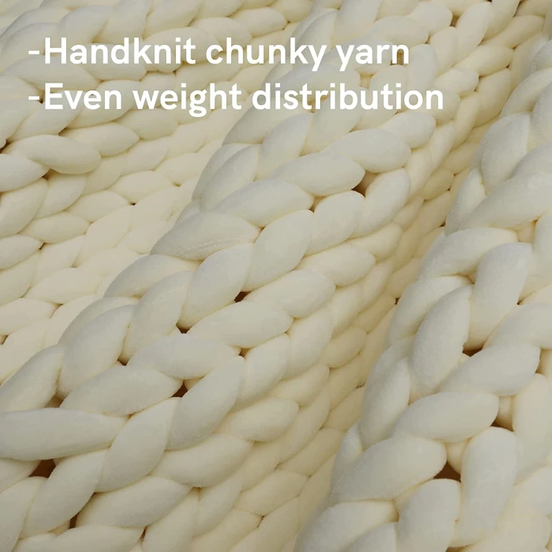 Velvet-HandKnit-Weighted-Blanket-Hand-Made-Chunky-Knit-Weighted-Throw-for-Sleep-Stress-or-Home-Decor-Rest-and-Relax