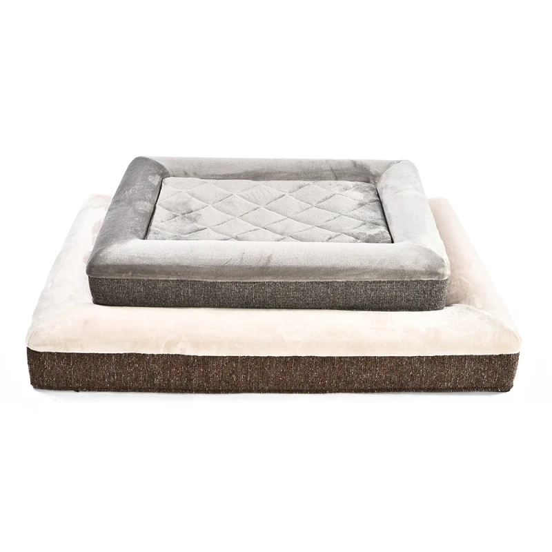 Velvet-and-Linen-Couch-Dog-Bed-with-Removable-Washable-Cover-Memory-Foam-Pet-Sofa-Bed-for-Dogs