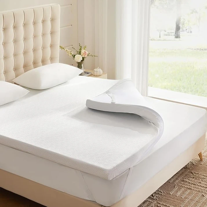 Ventilated-High-Density-Gel-Memory-Foam-Mattress-Topper-Pad-with-Removable-Soft-Cover-Pocket-Spring-Feature-for-Back-Pain-Relief