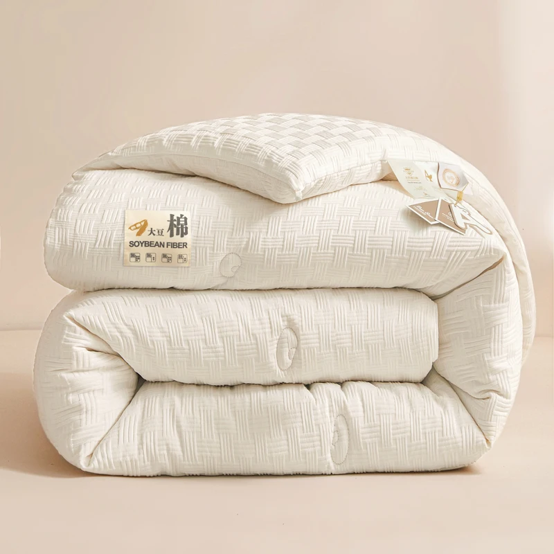 Waffle-Knitted-Jacquard-Microfiber-Polyester-All-Season-Thickened-Winter-Hotel-Home-Use-Duvet-Comforter-Quilt