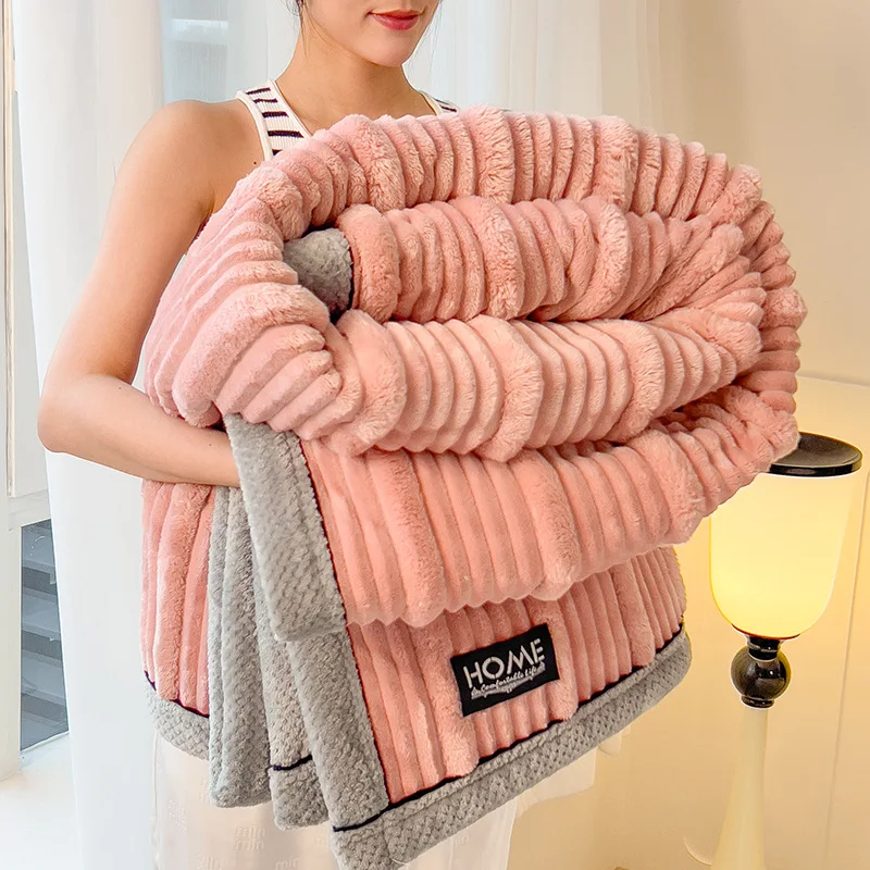 Warm-Plush-Blanket-Comfortable-Thick-Blanket-for-Cold-Weather-Blanket-Double-Bed