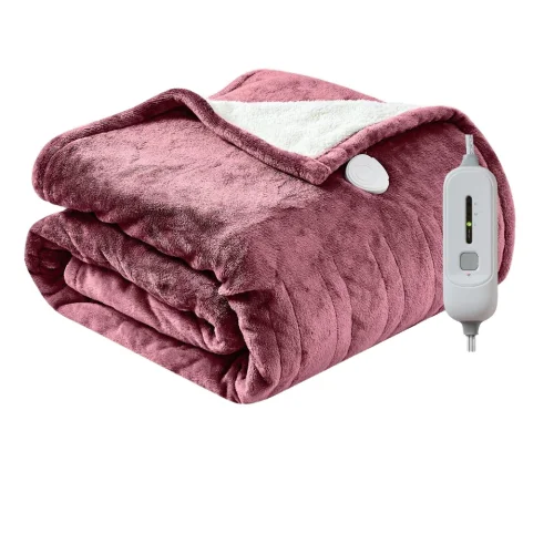 Washable-Heated-Blanket-Auto-Off-Feature-Electric-Throw-Queen-Size-Adjustable-Thermostat-Double-Side-Soft-Flannel-US-Household