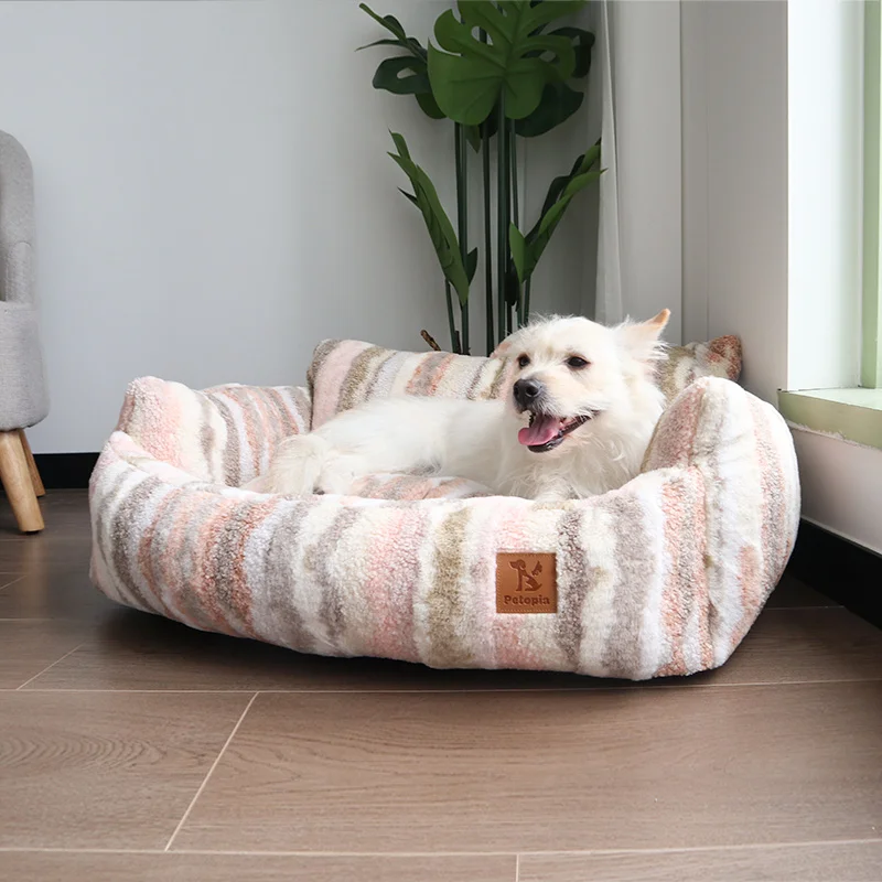 Washable-Luxury-Cat-Sofa-Bed-Soft-Linen-and-Rubber-with-Breathable-Foam-Cute-Fluffy-Dog-Nest-Pillow