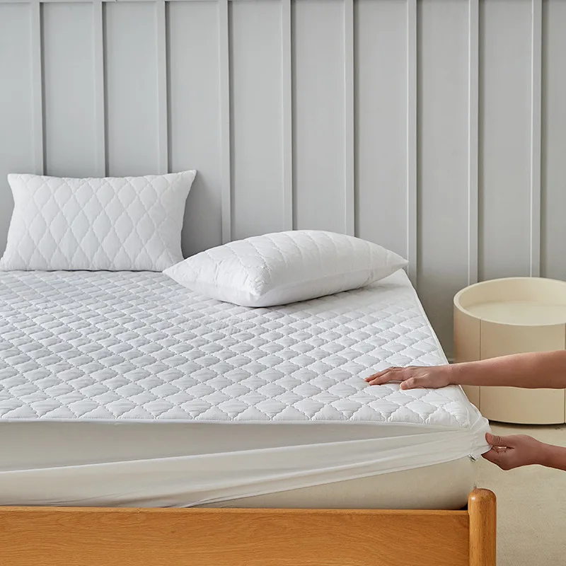Washable-Microfiber-Soft-Fitted-Quilted-Bed-Mat-Mattress-Protector-Cover-Waterproof-Custom-Size