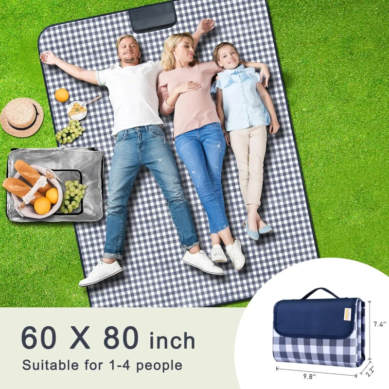 Washable-Portable-Waterproof-Foldable-Sandproof-Outdoor-Picnic-Blanket-Nylon-Backing-Park-Beach-Camping-Hiking-Travel-Use