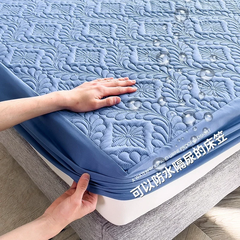 Waterbed-Cover-a-Single-Piece-of-Urine-Proof-Breathable-Mattress-Cover-Thickened-with-Cotton