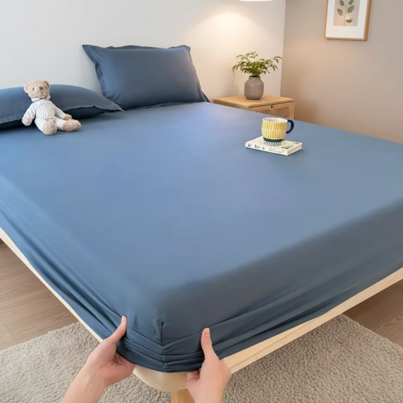 Waterproof-100-Polyester-Brushed-Microfiber-Mattress-Protector-Soft-Breathable-Fitted-Sheet-Solid-Color-for-Bedding