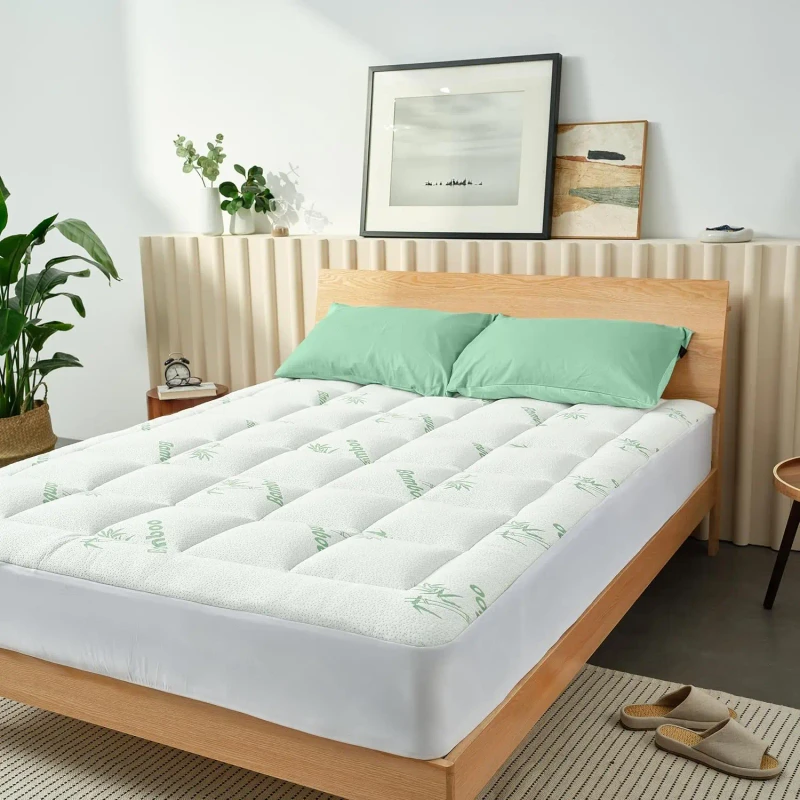 Waterproof-Bamboo-Mattress-Cover-Soft-Breathable-Bedding-Protector-for-Home-Hotel-Hospital-for-Mattress-Pads-Toppers