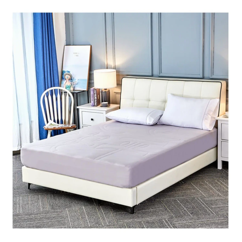 Waterproof-Bed-Bug-Anti-Bacteria-Flame-Retardant-Air-Permeable-Mattress-Protector-Polyester-Cotton-Quilted-Design-for-Home-Hotel