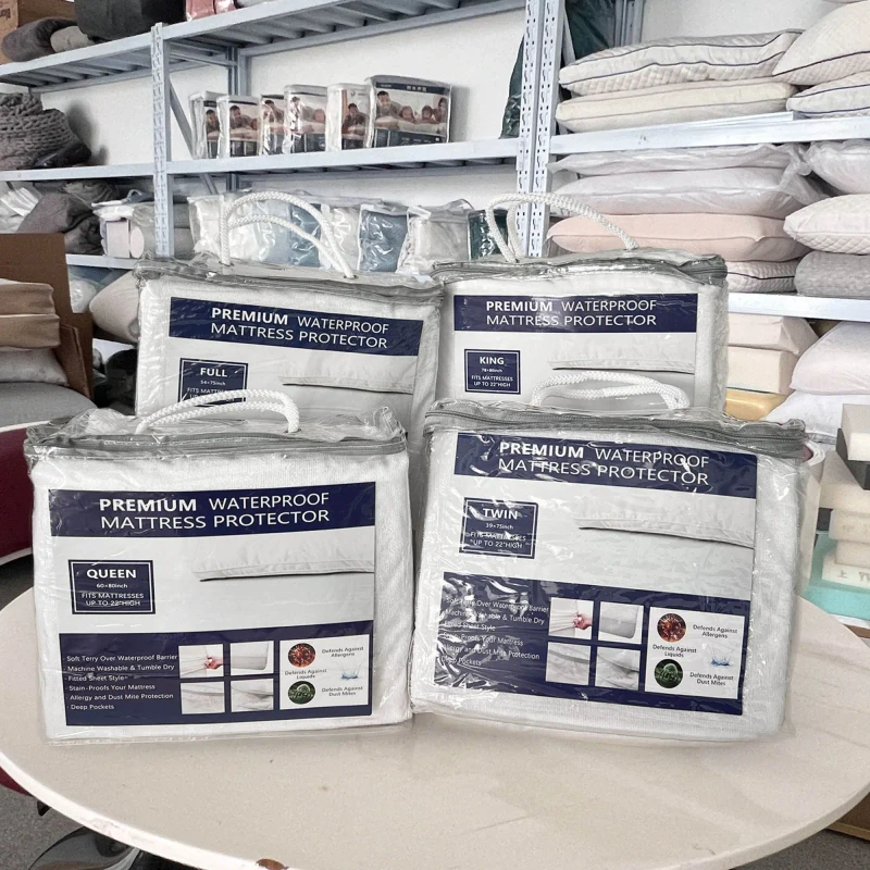 Waterproof-Bed-Bug-Twin-Queen-King-Size-Cotton-White-Fitted-Mattress-Protector-Cover-for-Bed