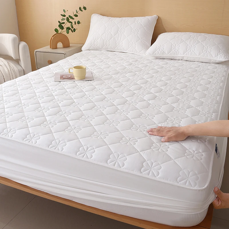 Waterproof-Bed-Protection-Pad-Mattress-Protector-Fitted-Sheet-Deep-Pocket-100-Combed-Cotton-OEKO-TEX-Certified-Eco-Friendly-for