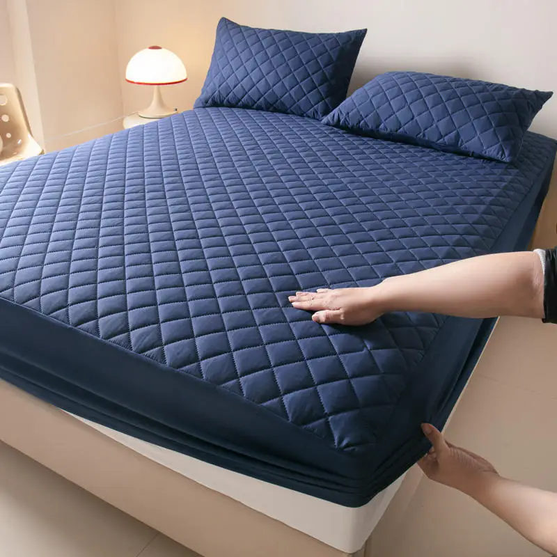 Waterproof-Cotton-Quilted-Mattress-Protector-Hypoallergenic-Small-Grid