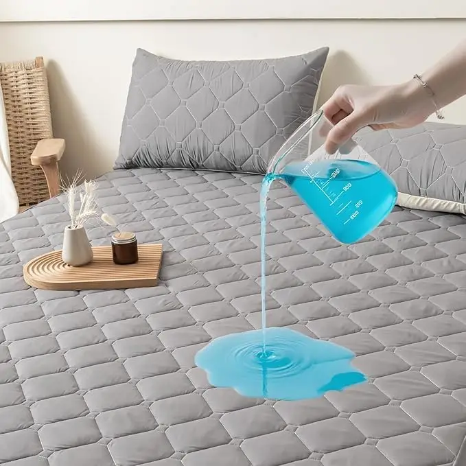 Waterproof-Cotton-Quilted-Moisture-Wicking-Protection-All-Size-Breathable-Mattress-Home-Hotel-Protector