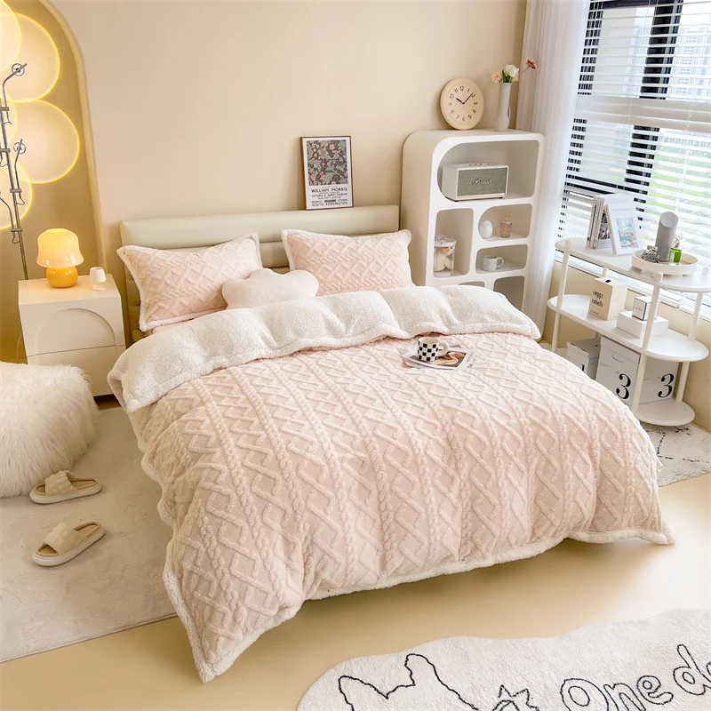Waterproof-Custom-Logo-Printed-Plain-Solid-200TC-Knitted-Polyester-Eco-Friendly-Machine-Washable-Home-Bedding-Set