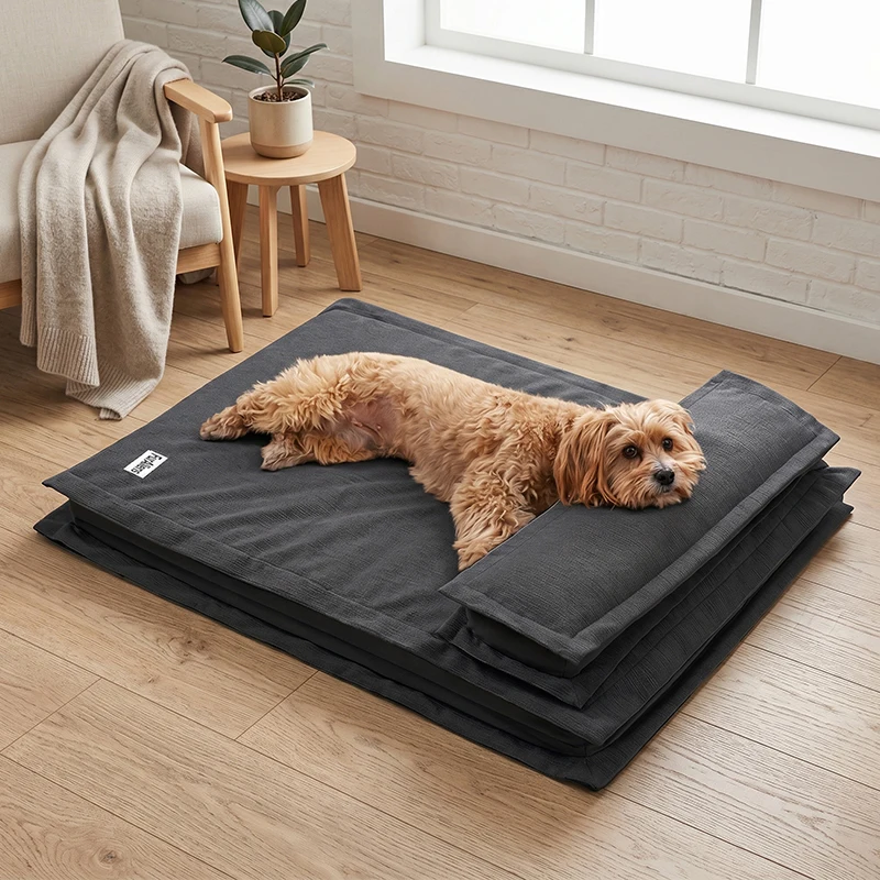 Waterproof-Durable-Dog-Bed-Washable-and-Chew-Proof-for-Small-Animals-Solid-Pattern-Breathable-Perfect-for-Summer