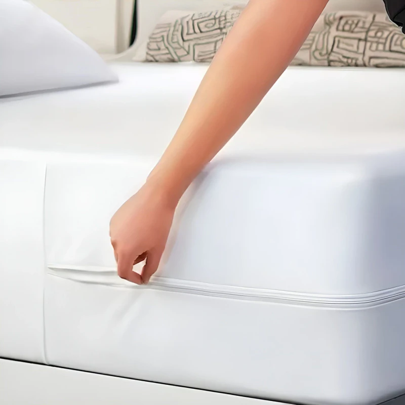 Waterproof-Mattress-Cover-with-Zipper-100-Polyester-Mattress-Encasement-Twin-Full-Size-Custom-With-Logo