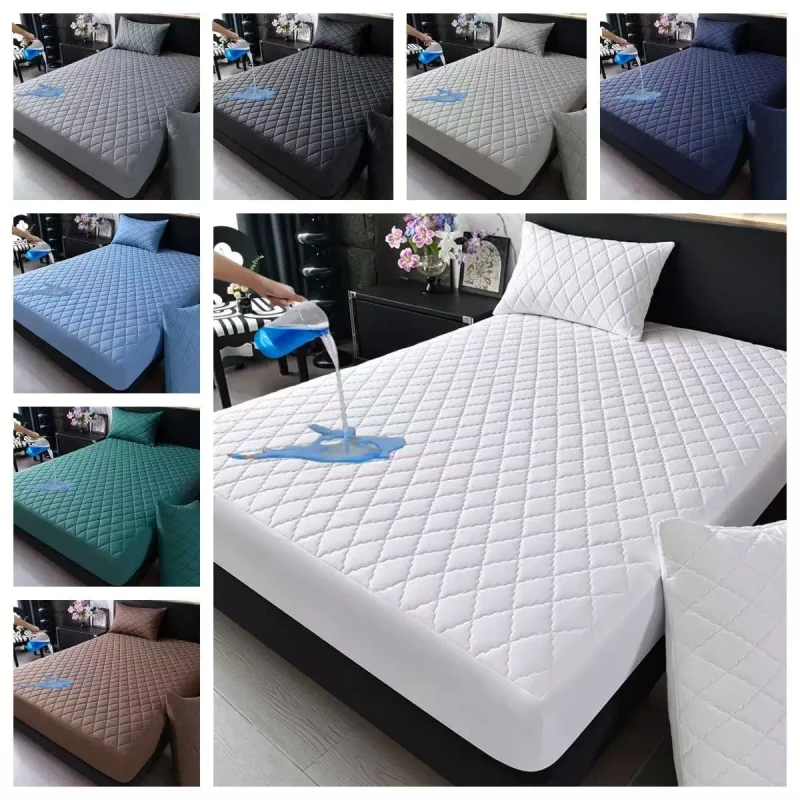 Waterproof-Mattress-Protector-Breathable-Noise-Free-Fitted-Sheet-Style-Mattress-Cover-Bed-Bug-Proof-for-Hotel-Home