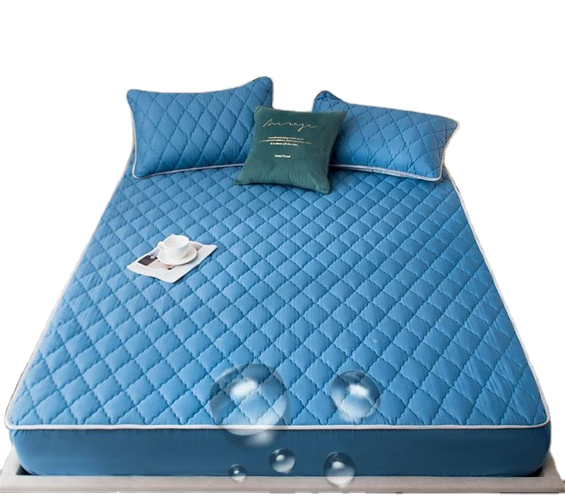 Waterproof-Mattress-Protector-Fitted-Bed-Sheet-Cover-in-Queen-and-Twin-Sizes-Elastic-Closure-for-Hotel-or-Home-Use
