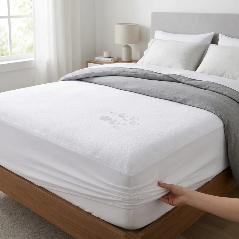 Waterproof-Mattress-Protector-Polyester-Bamboo-Terry-Fitted-Sheet-Dust-Mite-Proof-Breathable-Mattress-Cover-for-Bed