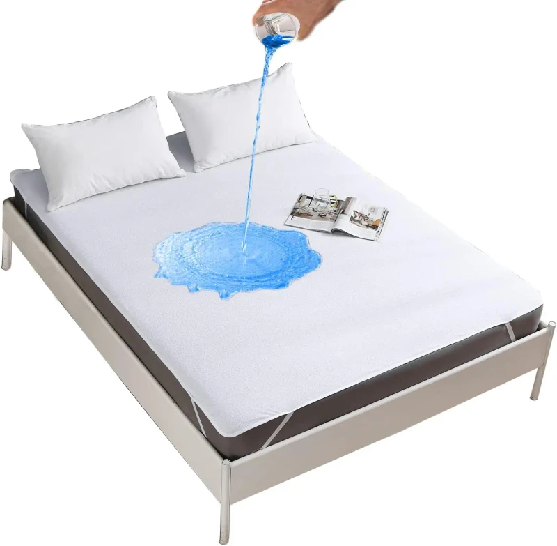 Waterproof-Moisture-Protection-Mattress-Topper-Cover-with-Corner-Elastics