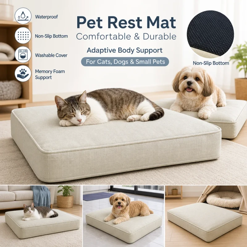 Waterproof-Non-Slip-Washable-Memory-Foam-Pet-Rest-Mat-for-Cats-Dogs-and-Small-Animals