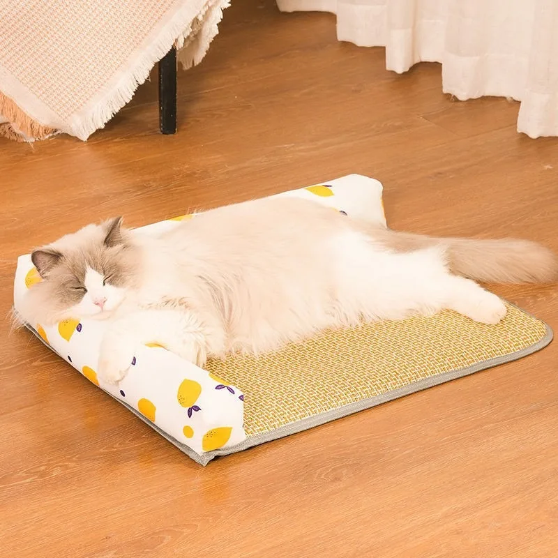 Waterproof-Quick-Dry-Non-Slip-Pet-Mat-Solid-Pattern-Wood-Bed-Accessory-Made-of-Cotton-Velvet-Fabric