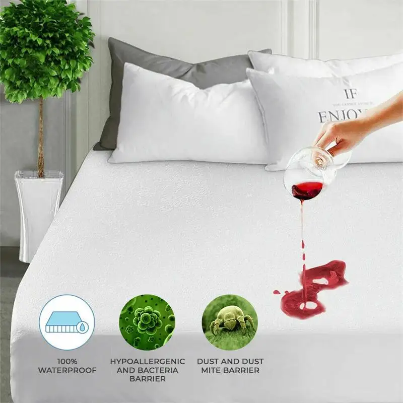 Waterproof-Quiet-Mattress-Protector-Bed-Fitted-Bed-Mattress-Cover-Soft-Washable-Breathable-Fitted-Bed-Sheet