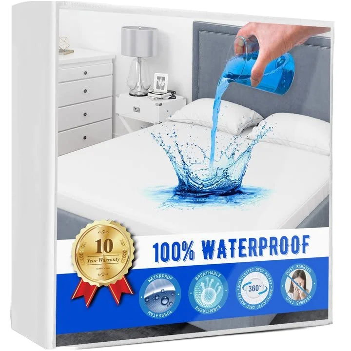 Waterproof-Terry-Mattress-Protector-Absorbent-Fitted-Sheet-with-18-Deep-Pocket-Queen-Size-Machine-Washable-Mattress-Cover