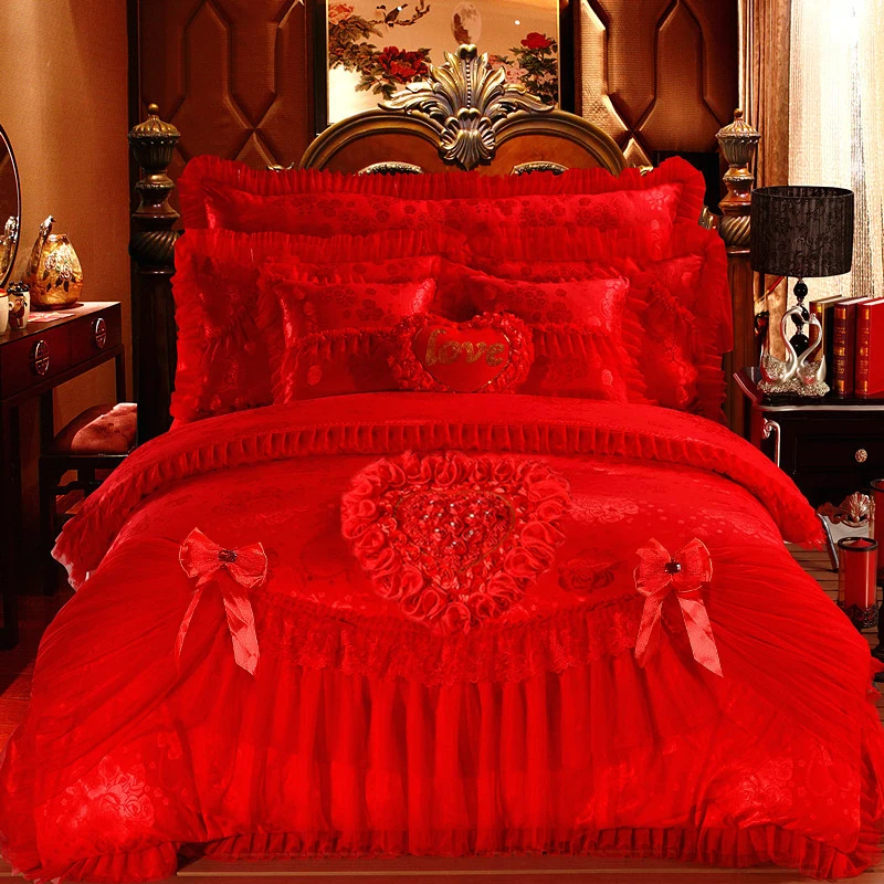 Wedding-100-Cotton-Luxury-Modern-Solid-Velvet-Lace-Bed-Duvet-Cover-Fitted-Skirt-Sheets-4pcs-Embroidery-Bedding-Bedspread