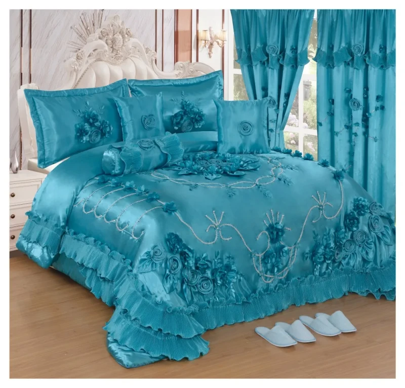 Wedding-Comforter-Sets-King-10-Pieces-Quilt-Bedding-Sets-and-Curtains