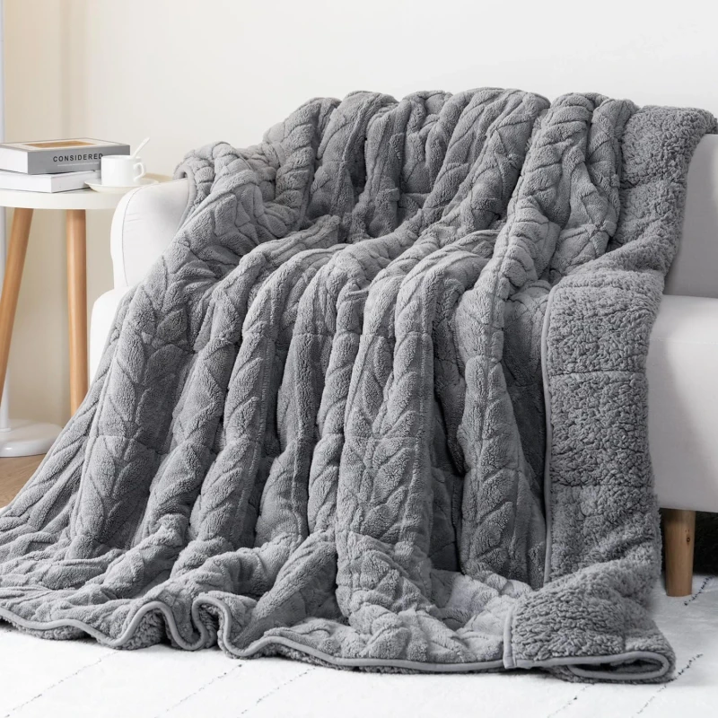 Weighted-Blanket-for-Adults-Plush-Cozy-Sherpa-Luxurious-Jacquard-Decor-Blanket