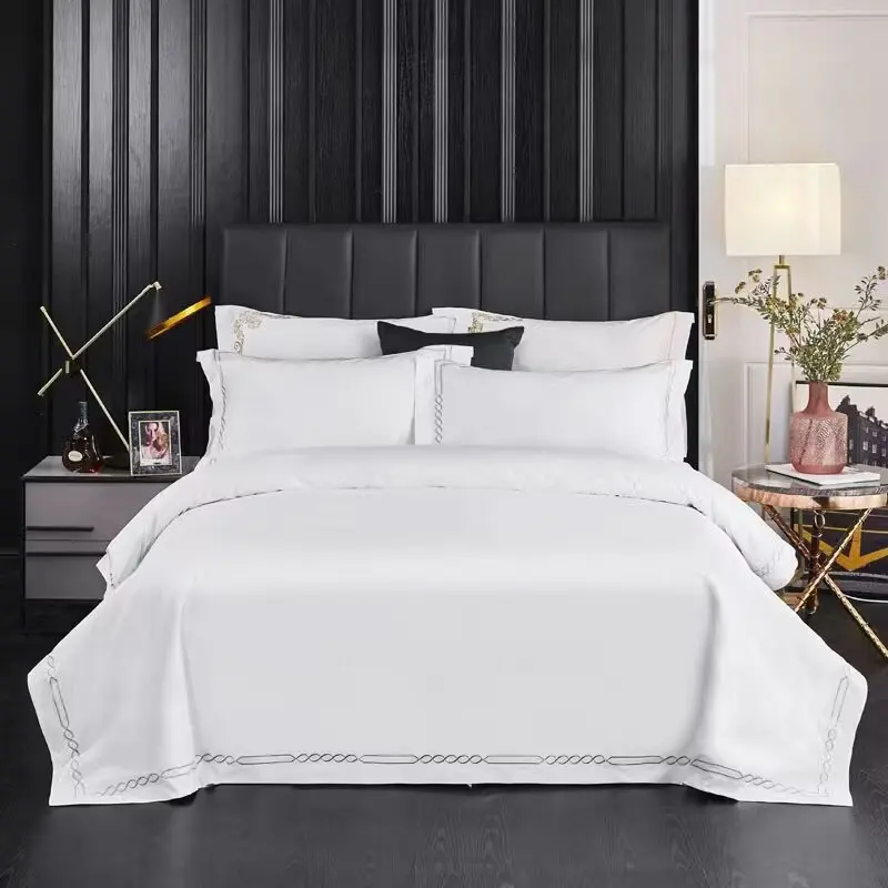 White-100-Cotton-300tc-Eco-Friendly-Duvet-Cover-Set-Soft-Bedding-Hotel-Style