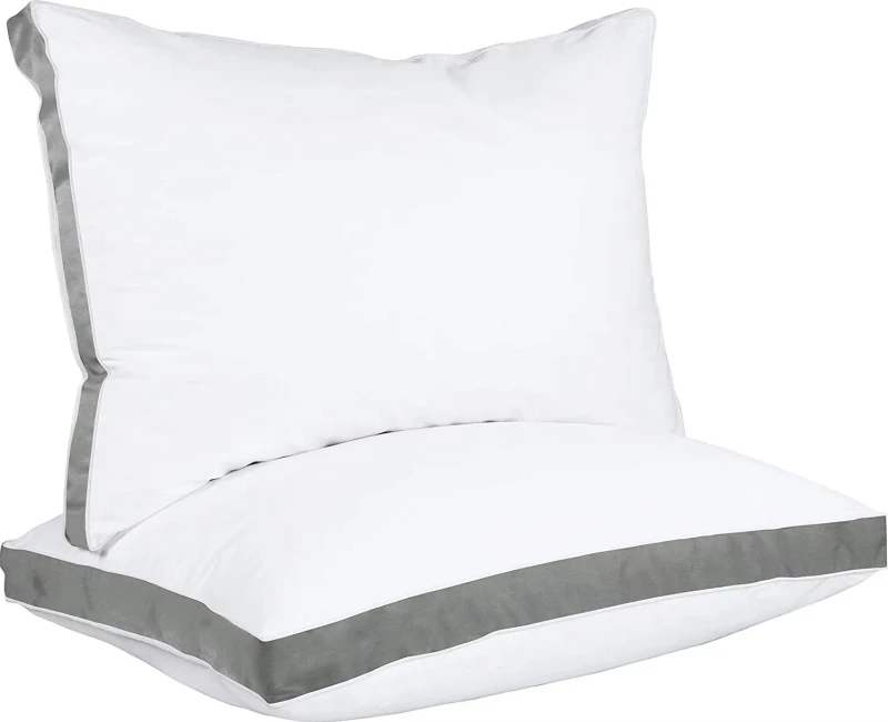 White-Bed-Pillows-with-Grey-Trim-2-Pack-Hotel-Quality-Decorative-Pillows-for-Bedroom-and-Guest-Room