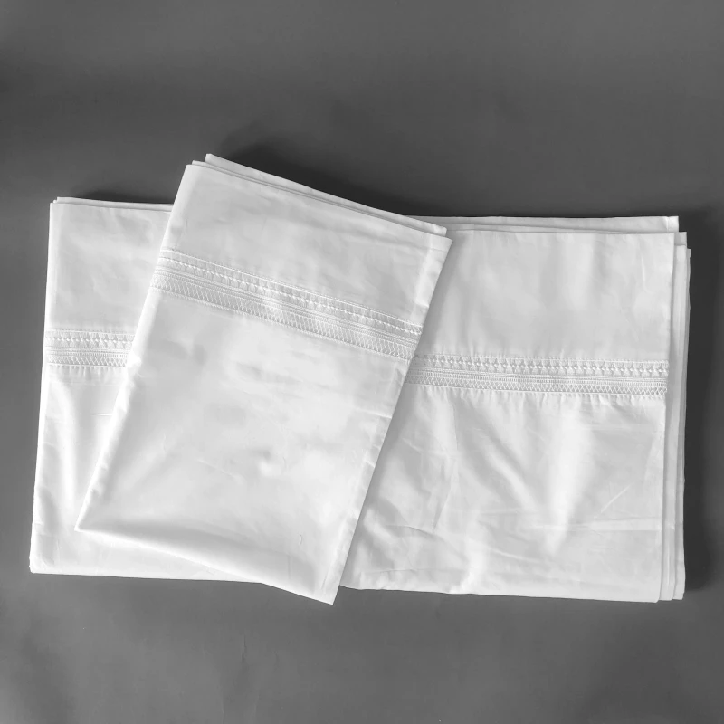 White-Cotton-Pillowcase-Bedding-Sheet-Duvet-Cover-Set