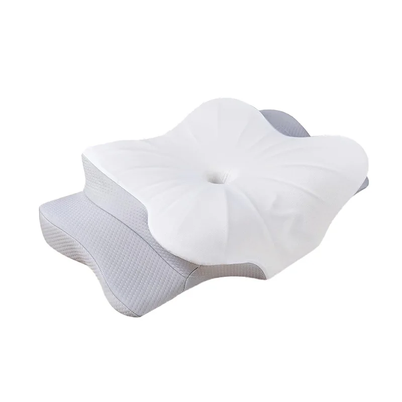 White-Customizable-Minimalist-Neck-Ergonomic-Pillow-Butterfly-Cervical-Pillow-Memory-Foam-Anti-Decubitus-Neck-Support