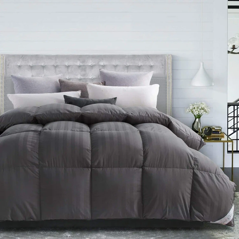 White-Duck-Down-Goose-Down-Quilted-Comforter-with-Cotton-Shells-Four-Seasons-Use-Breathable-Eco-Friendly