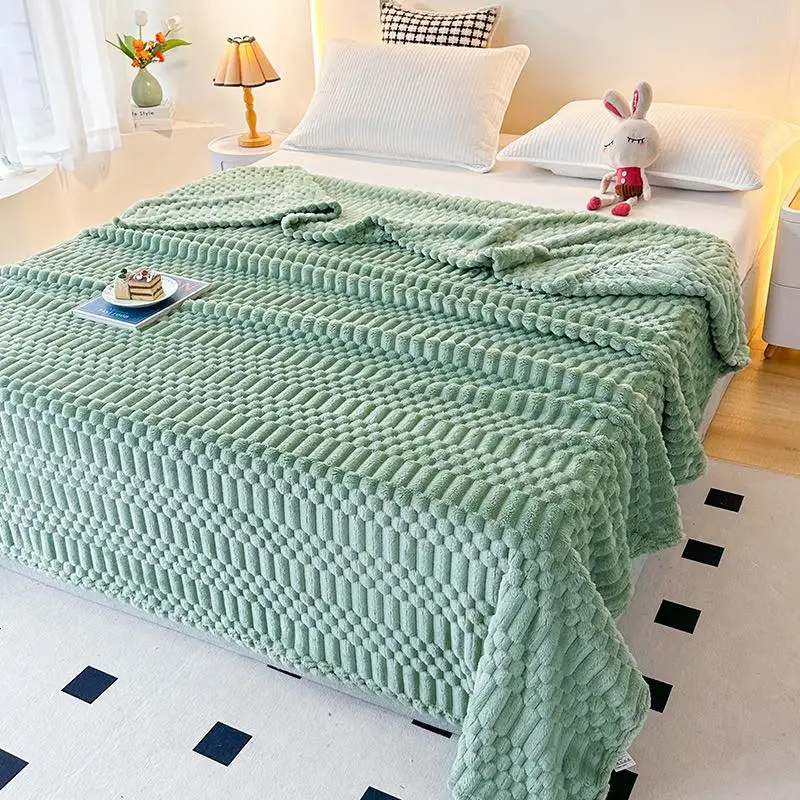 White-Fleece-Throw-Blanket-for-Couch-Soft-Cozy-Small-Throw-Wider-Striped-Design