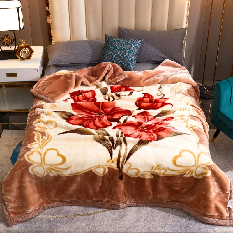 Winter-Double-Layer-Raschel-Blanket-Comfortable-Warm-Fluffy-Bed-Blanket