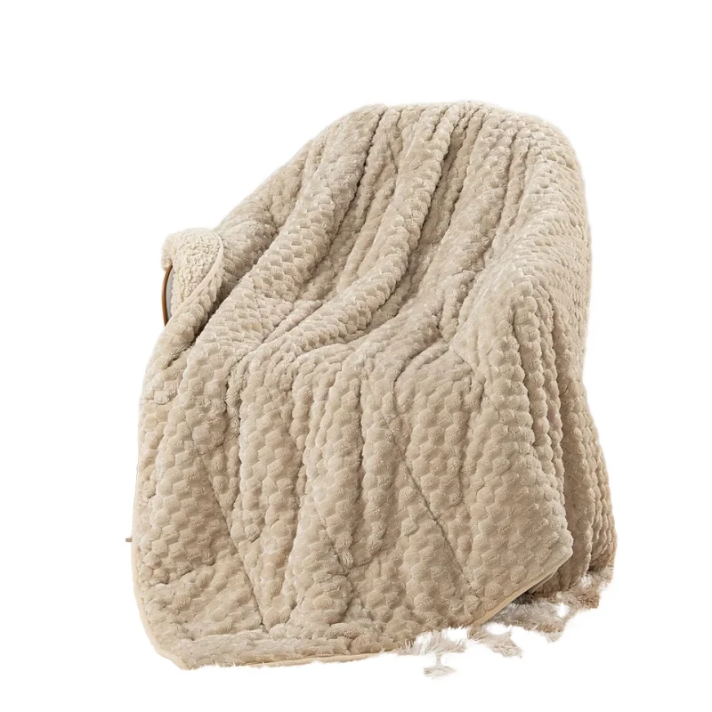 Winter-Quilted-Weighted-Blanket-for-Adults-Queen-Size-Warm-Sherpa-Fleece-Sleep-Calm-Soft-Cozy