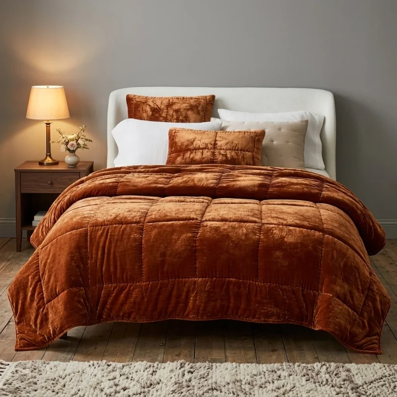Winter-Shaggy-Fur-Warm-Comforter-Sets-Solid-Color-Warm-Quilted-Comforter-Set-3pcs-Pillowcase-Velvet-Quilt-Blanket